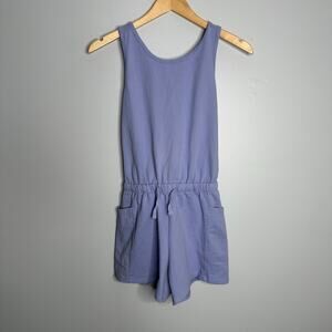 Zella Girl's Periwinkle Purple Cross Back Activewear Lounge‎ Romper Size XS 5/6